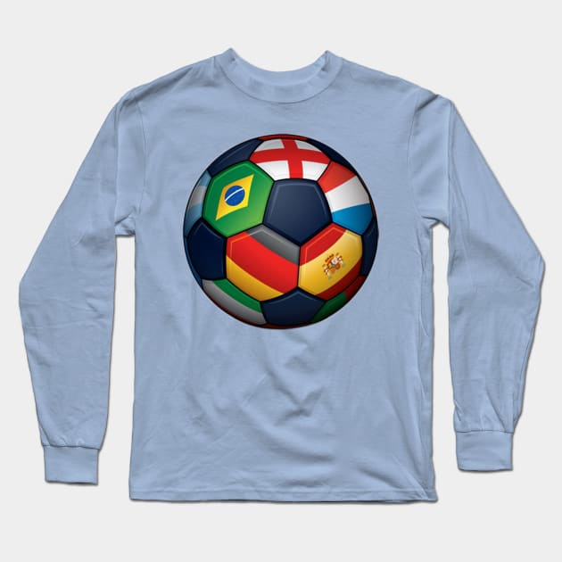 world best football Long Sleeve T-Shirt by lakshitha99